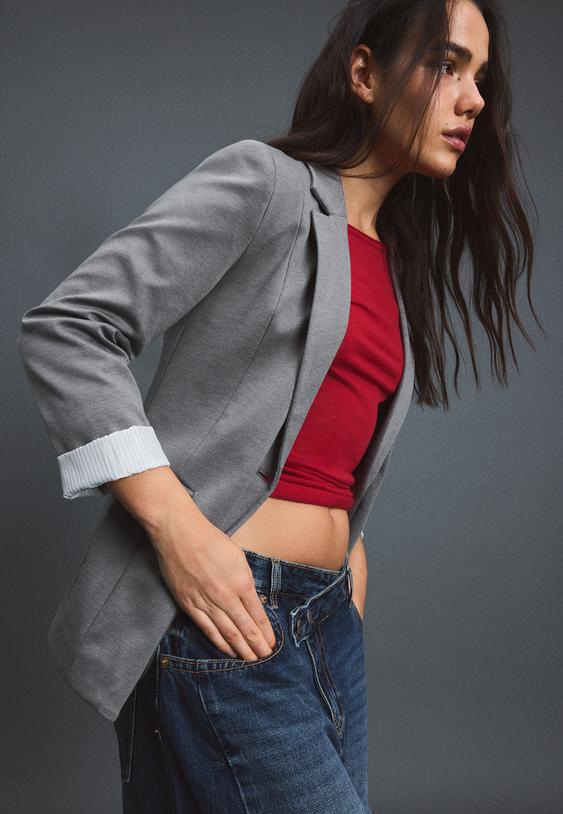 basic triko blazer ceket