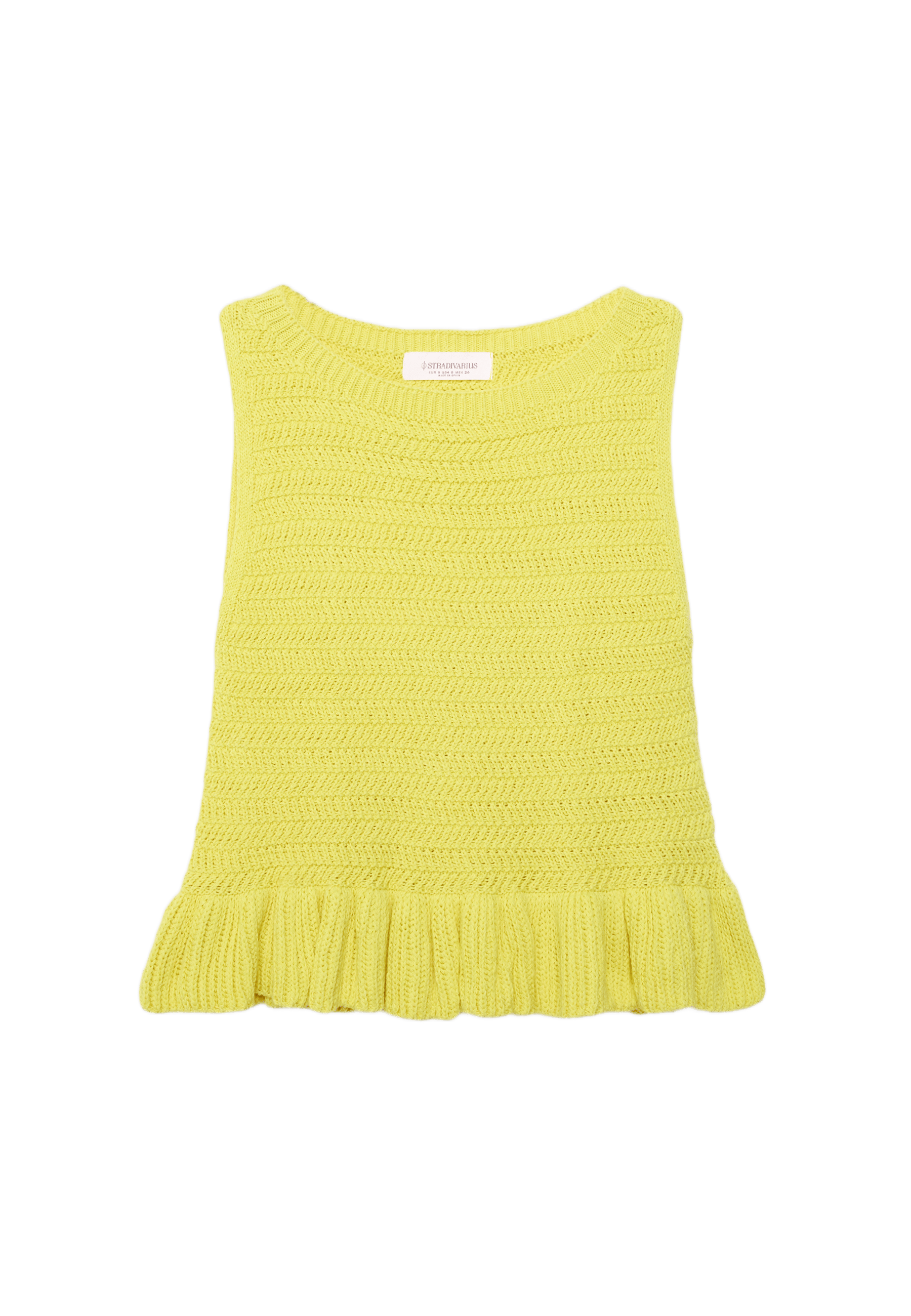Knit peplum top — Gold