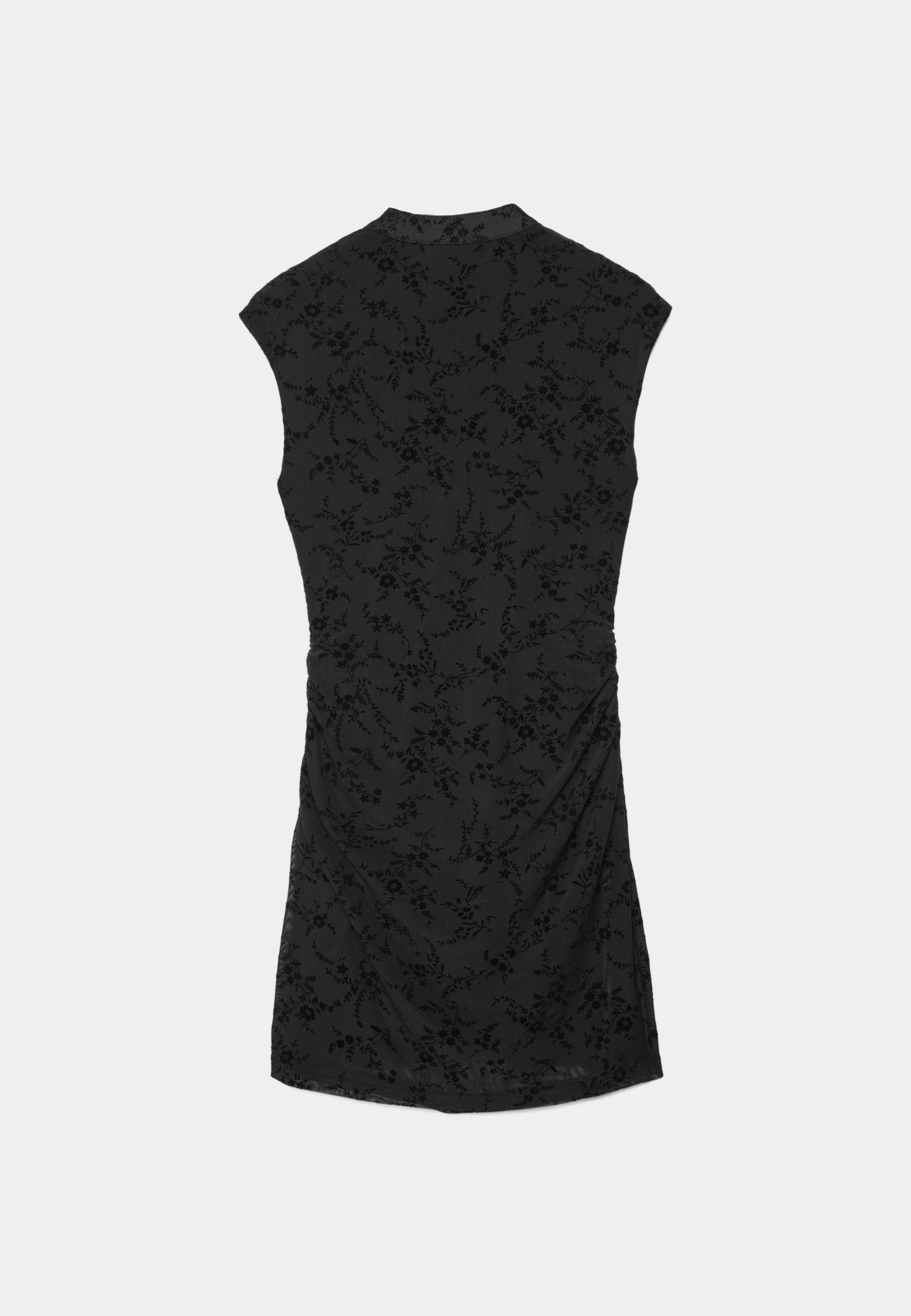 Short qipao style dress — Black