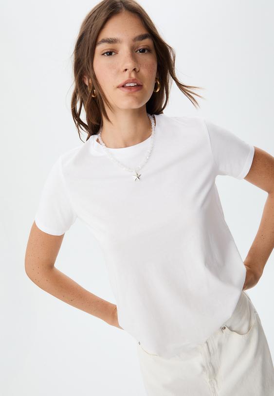 basic regular fit round neck t shirt
