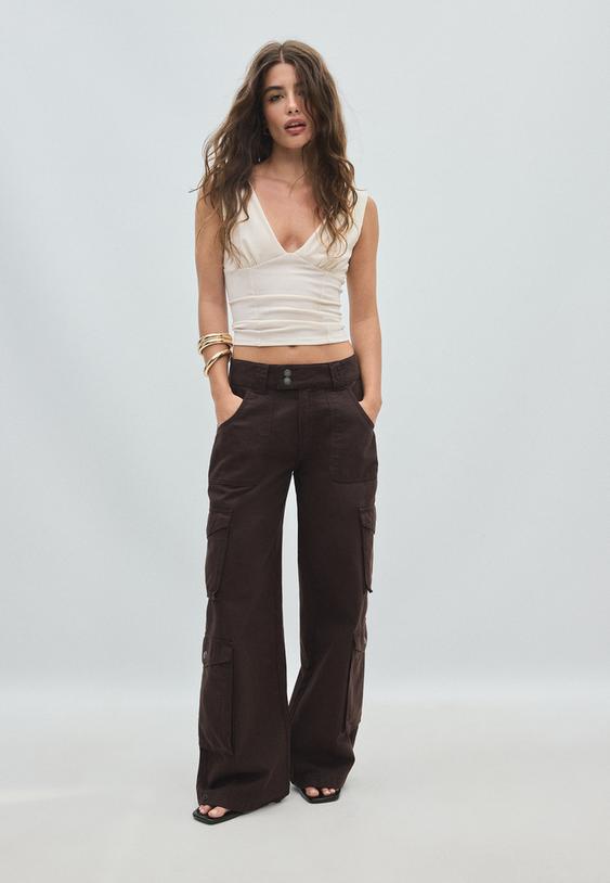 pantaloni cargo straight fit