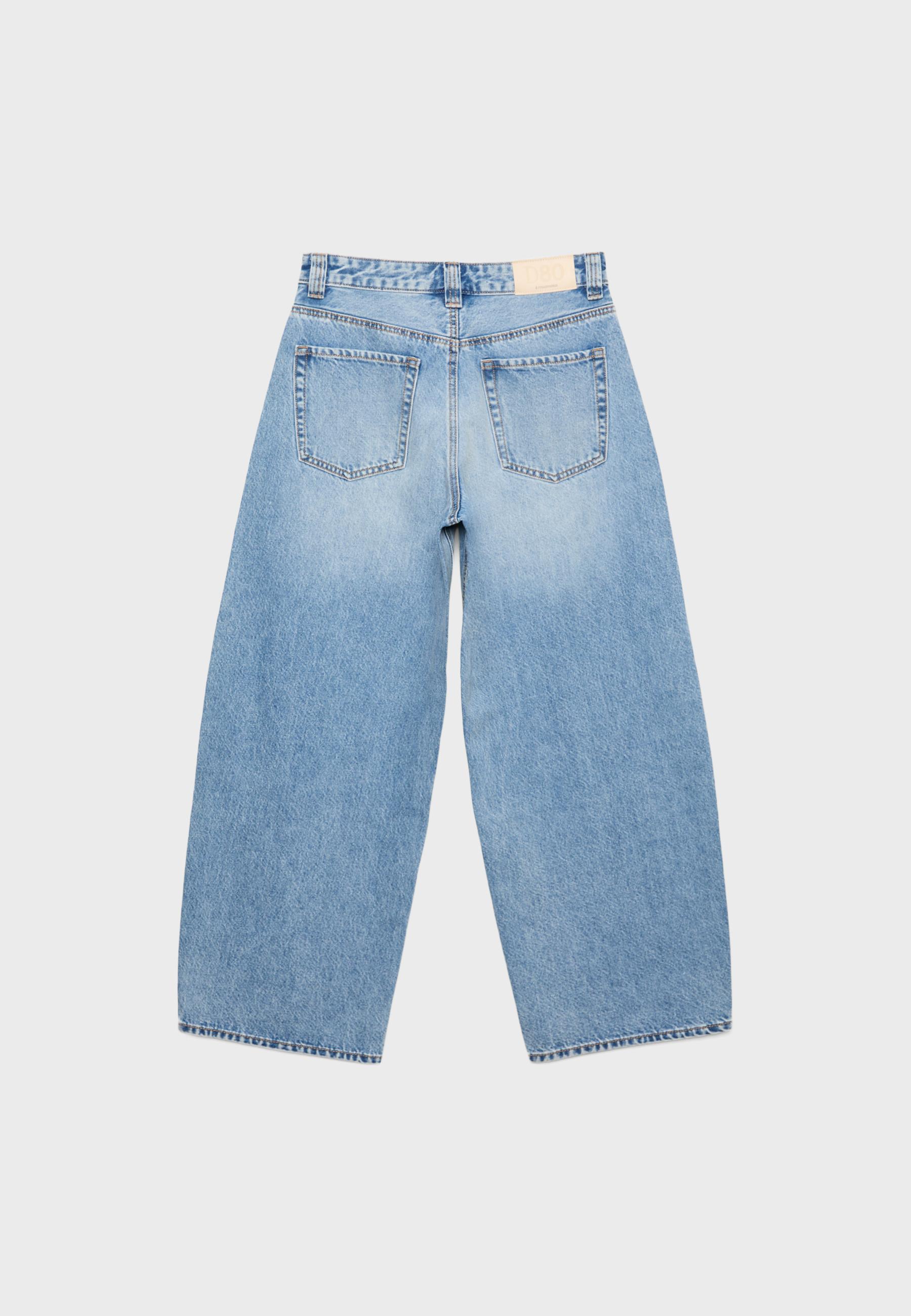 D80 Barrel fit jeans — MEDIUM BLUE DENIM