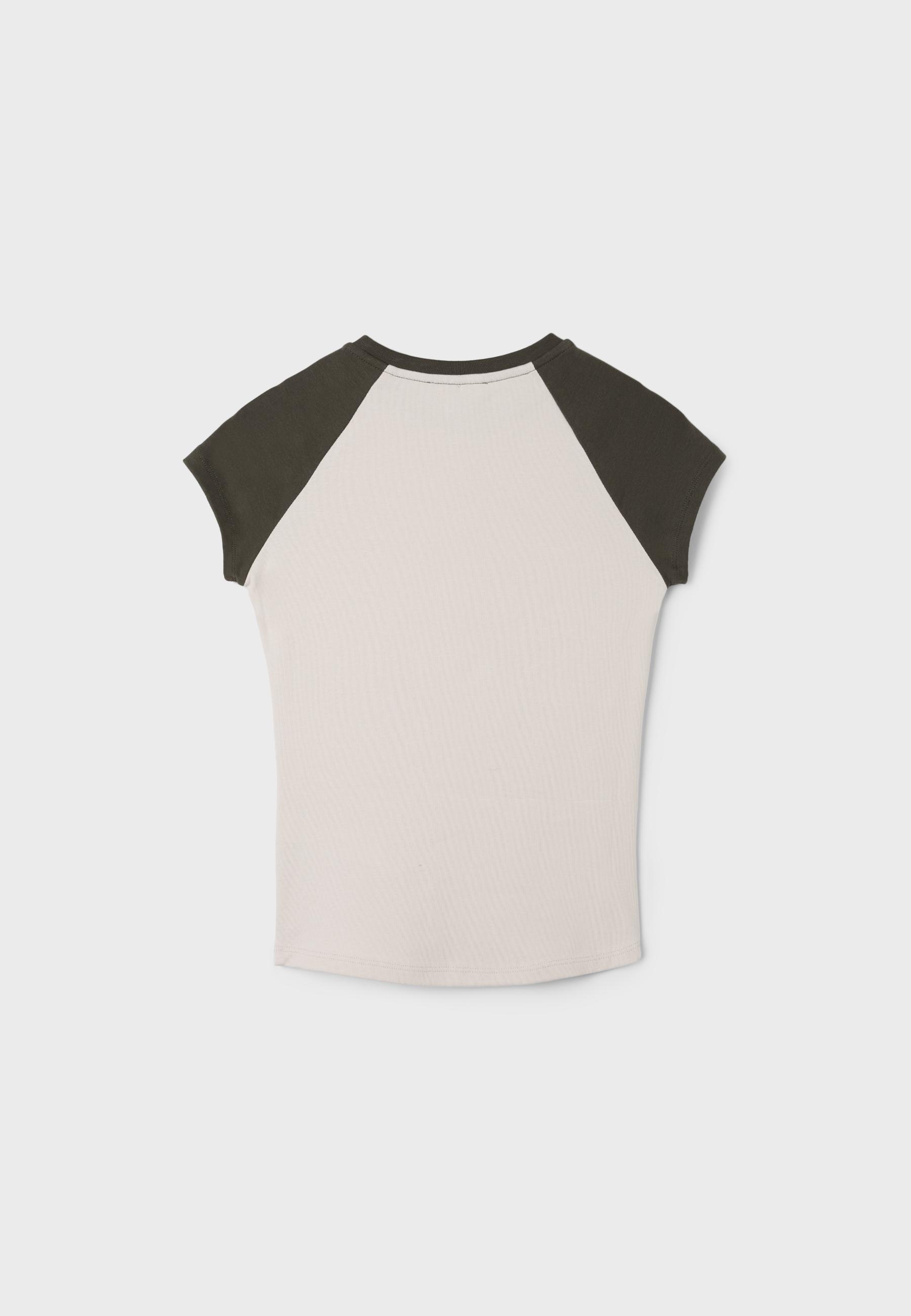 Short sleeve raglan T-shirt — Stone