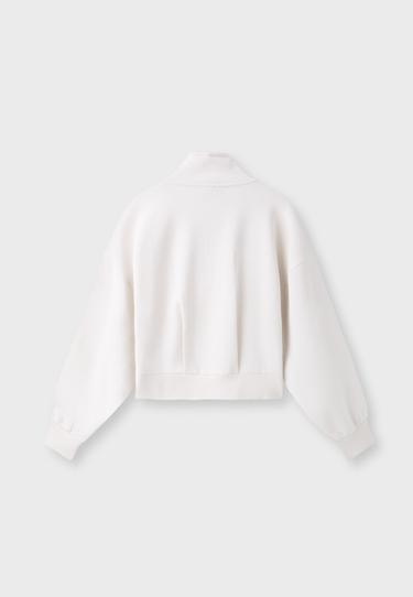 B10 Zip-up sweatshirt with lapel collar — Vanilla 8