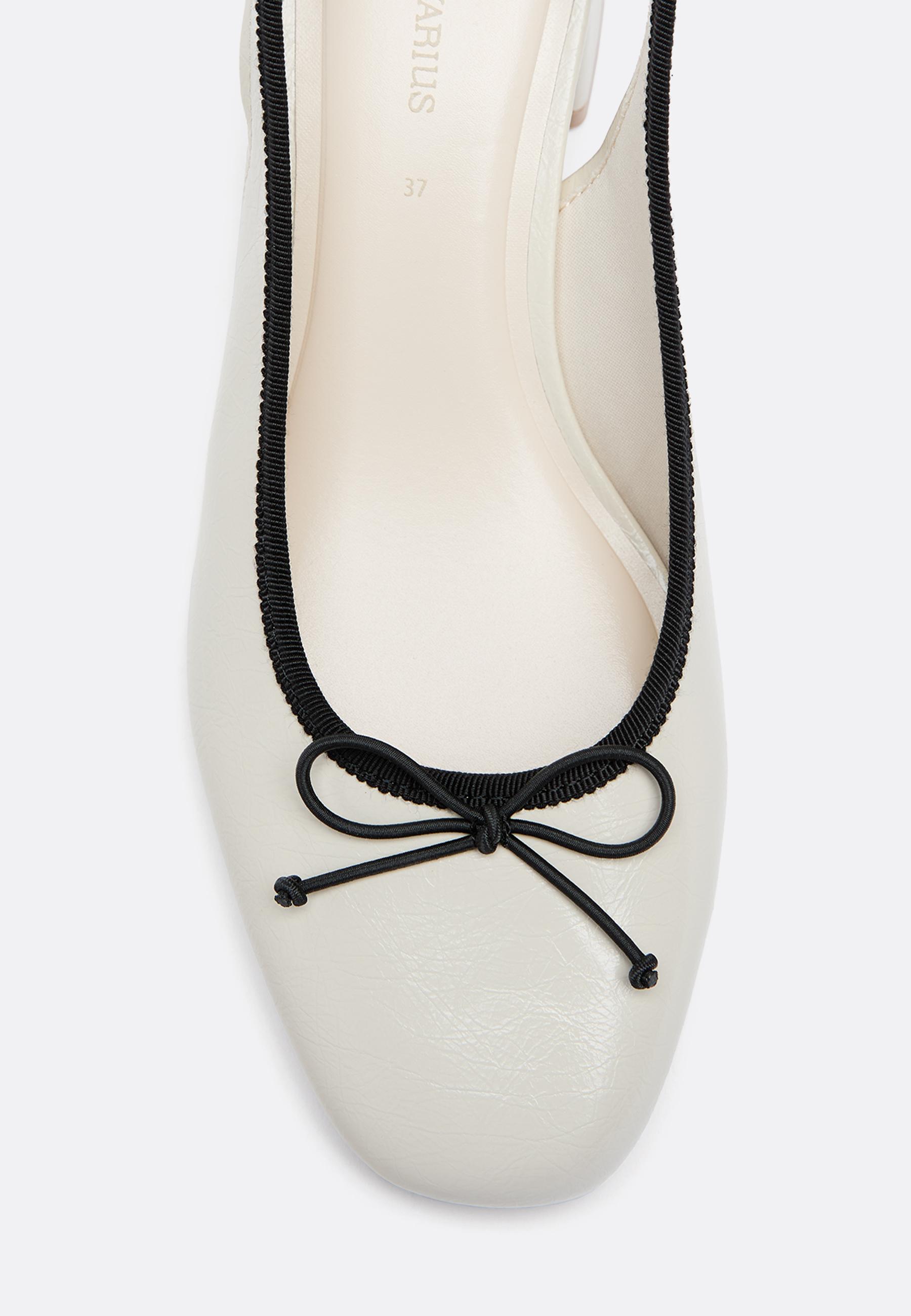 Heeled ballet shoes — ECRU