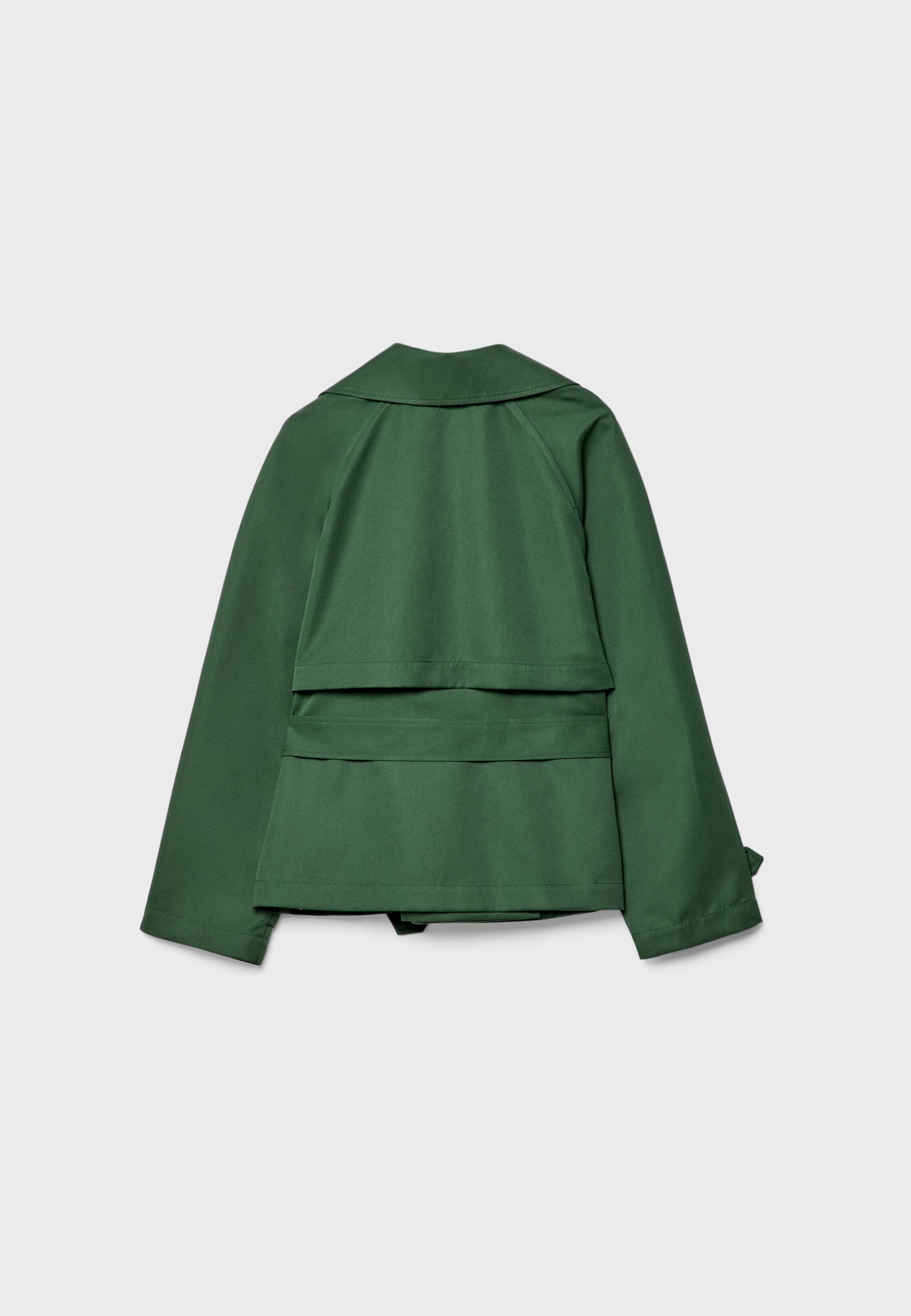 Short flowing trench coat with belt - Women's fashion