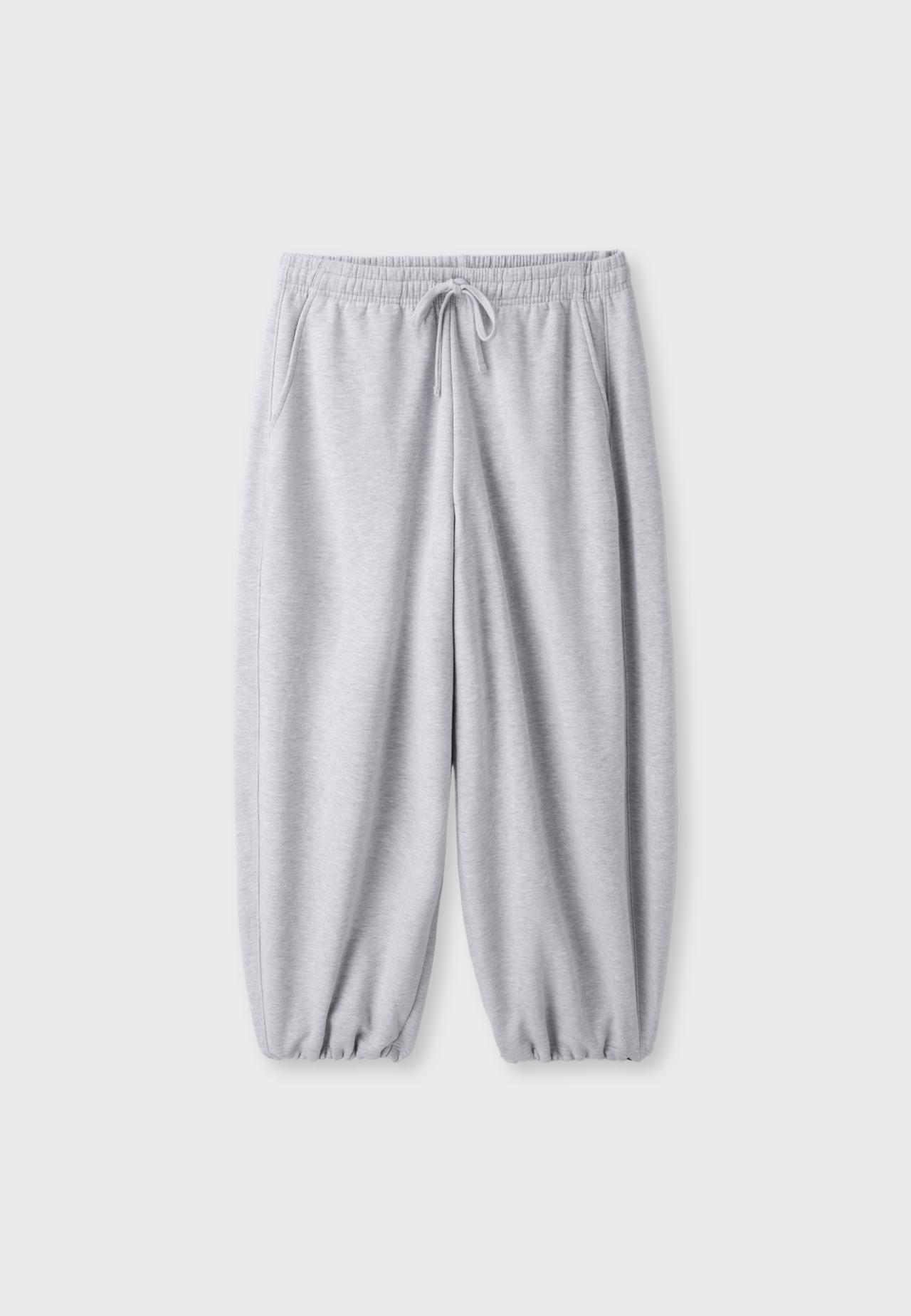 Plush acid wash joggers with toggles — Grey melange