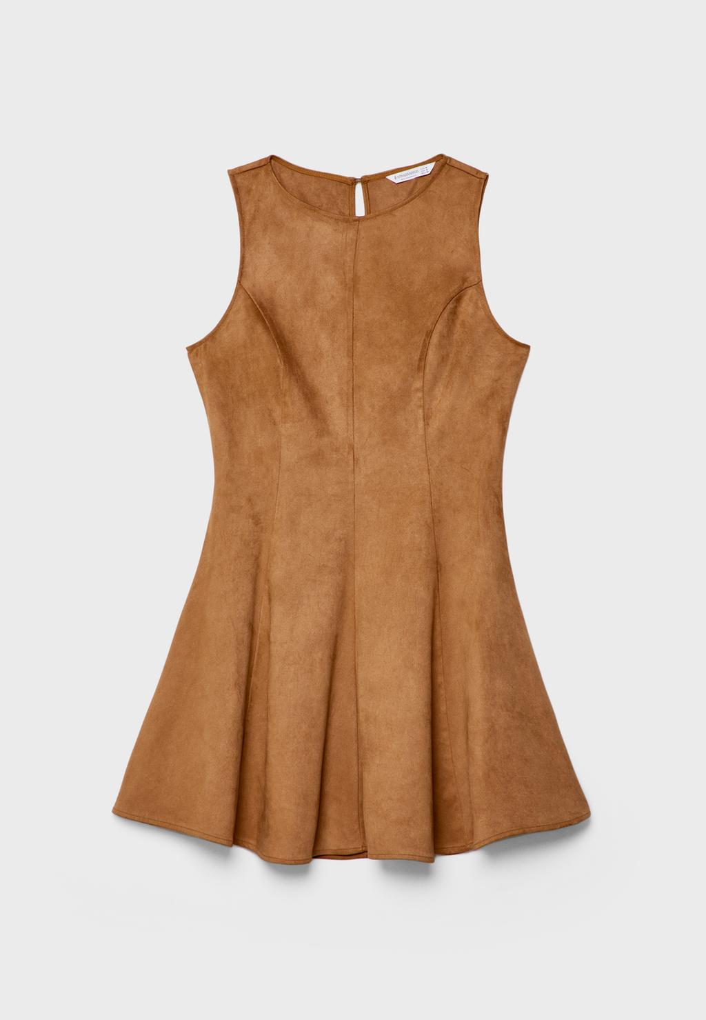 Robe courte en suédine
