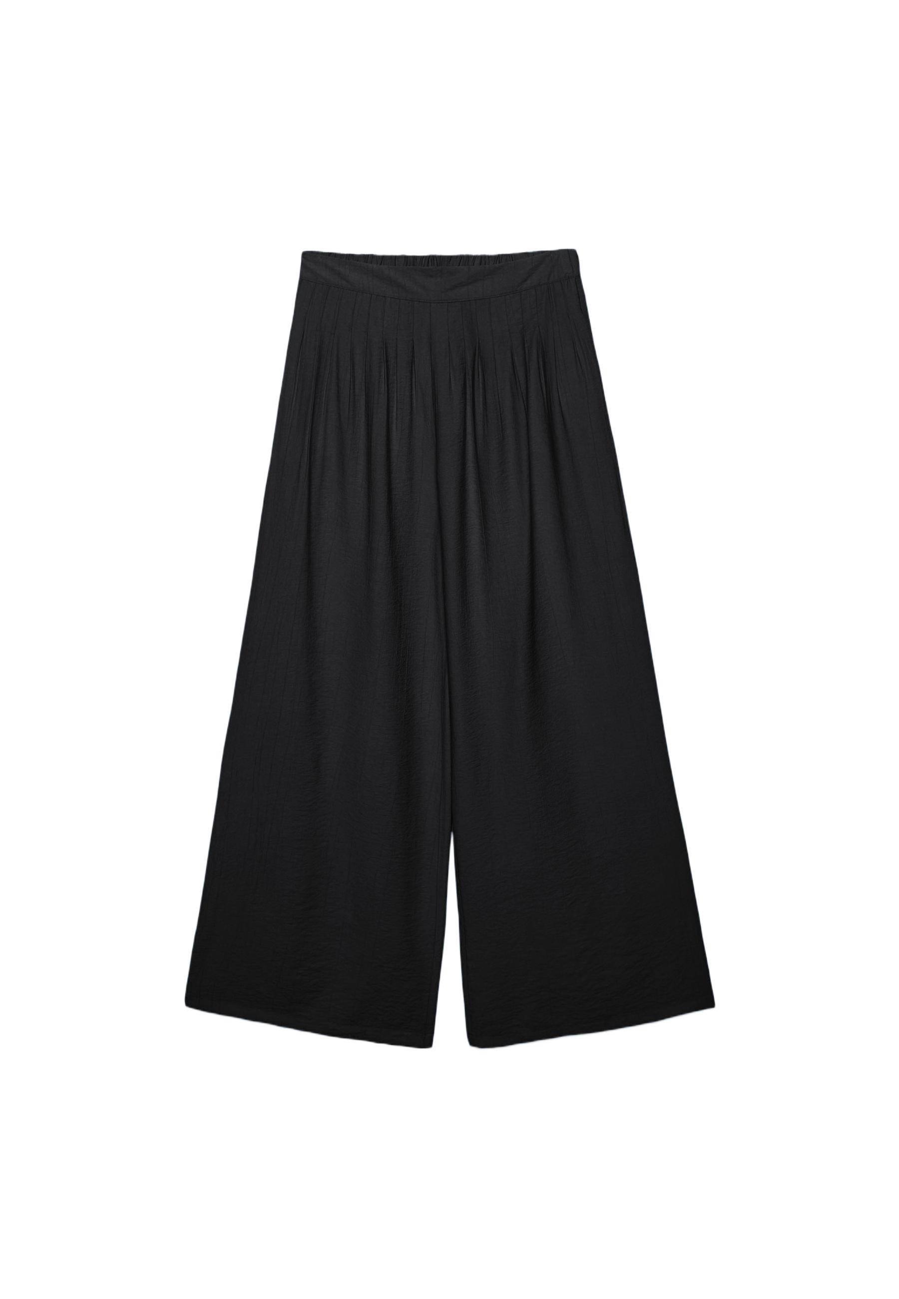 Darted palazzo trousers — Black