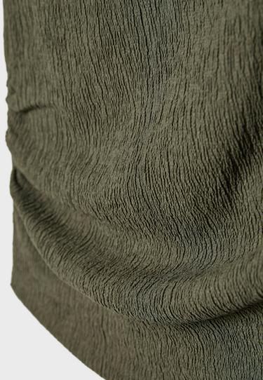 Textured ruched top — Khaki 9