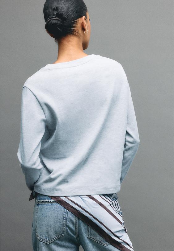 uzun kollu yumusak dokulu normal t shirt