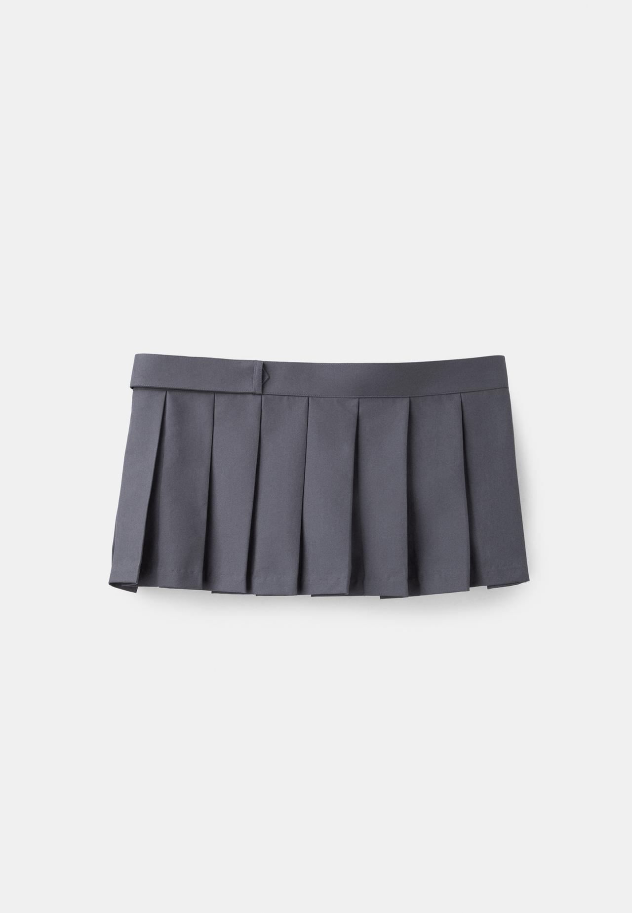Pleated skirt belt — Grey