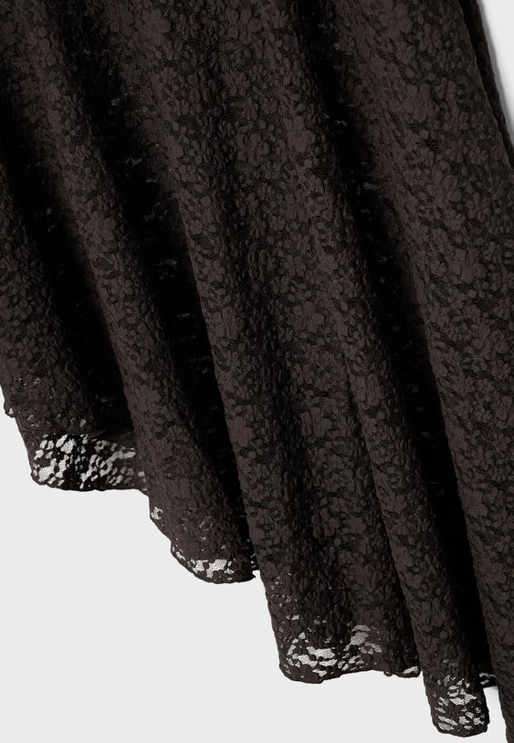 Asimetrik dantel midi etek - Görsel 9