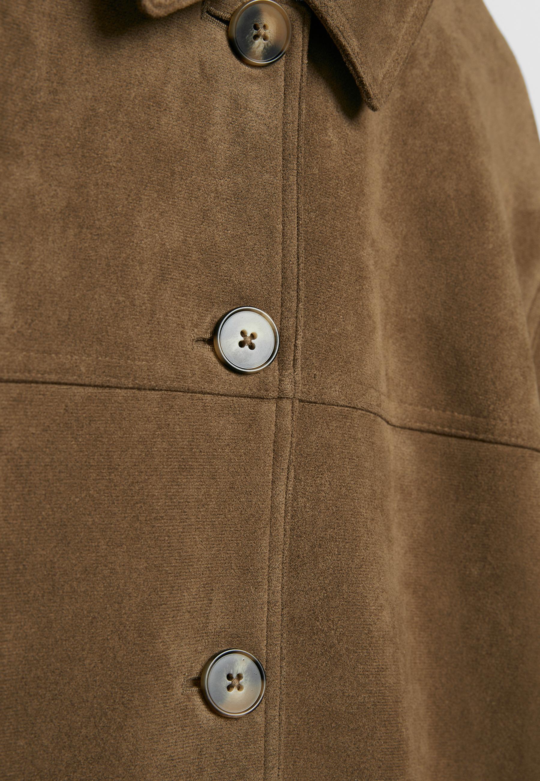 Faux suede jacket — Beige