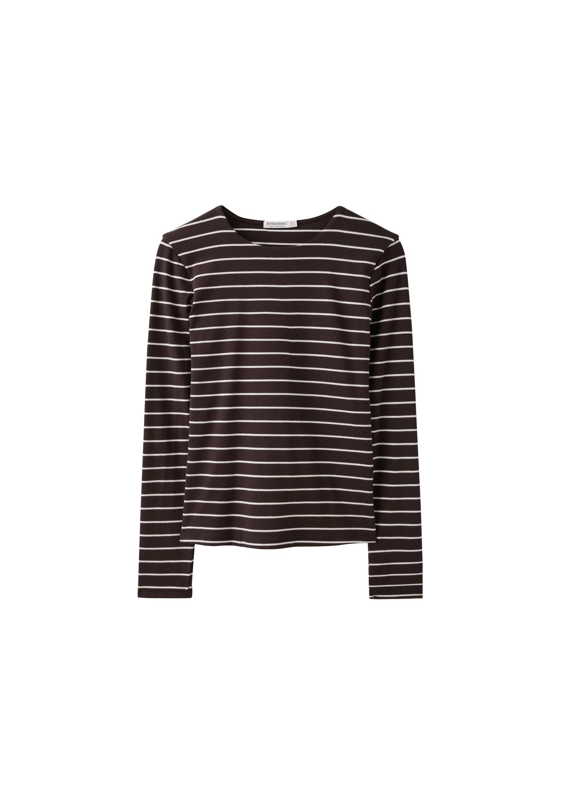 Basic long sleeve T-shirt — Brown