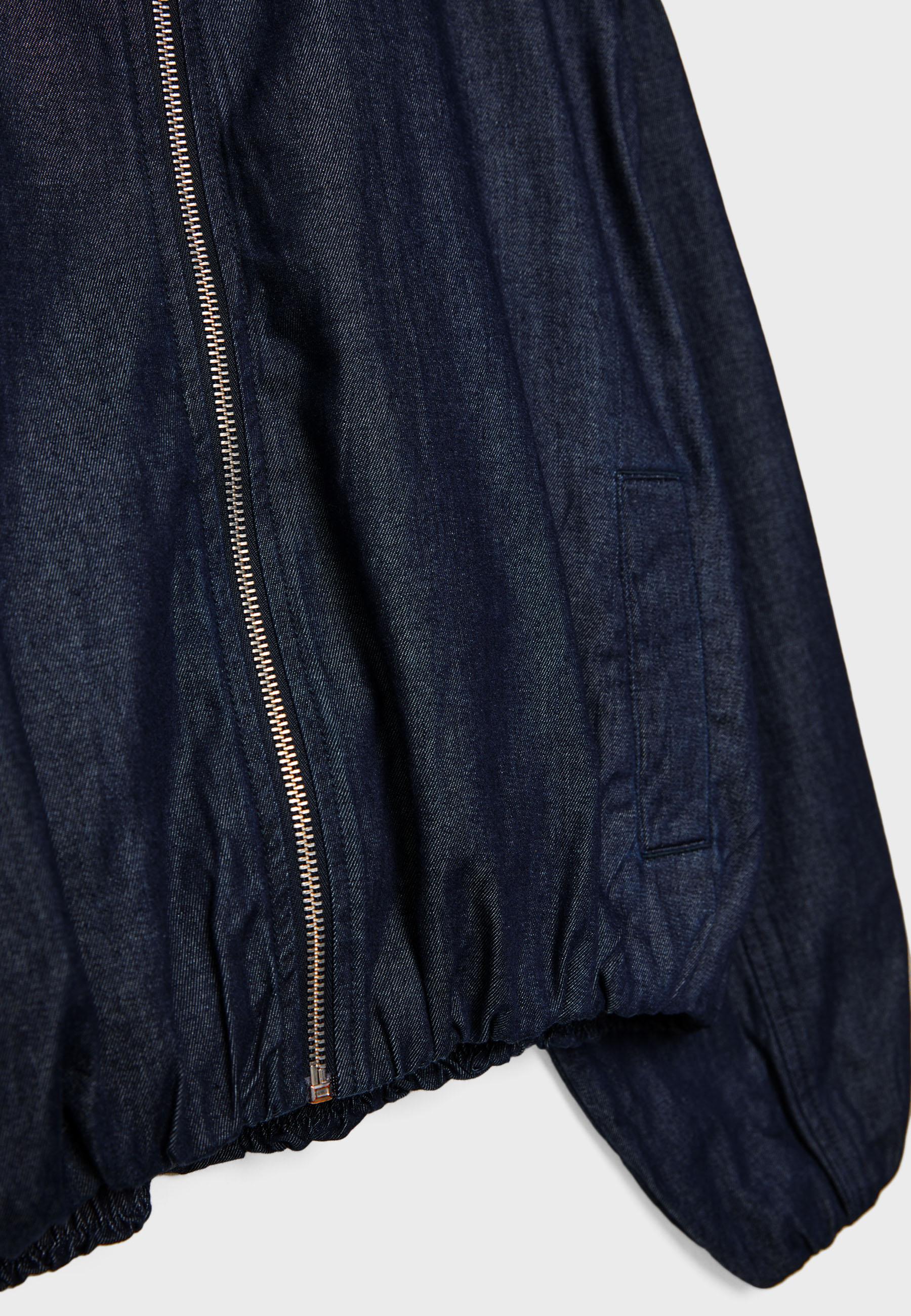 神像★New jeans 着用★[ ] Volume neck down puffer Denim puffer jacket - Women's fashion | Stradivarius United