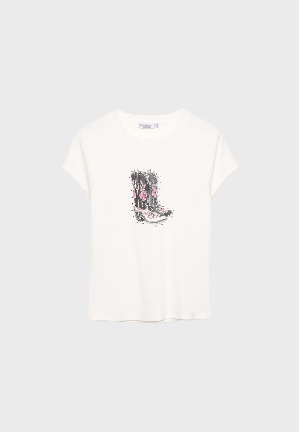 T-shirt imprimé à clous