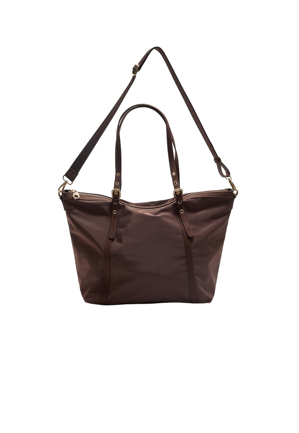 Torba shopper z połączeniem materiałów