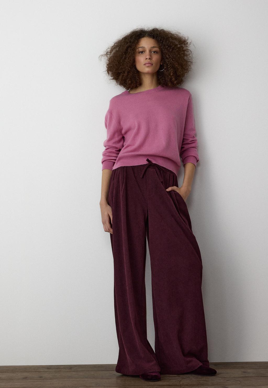 Kadife bağcıklı jogger pantolon