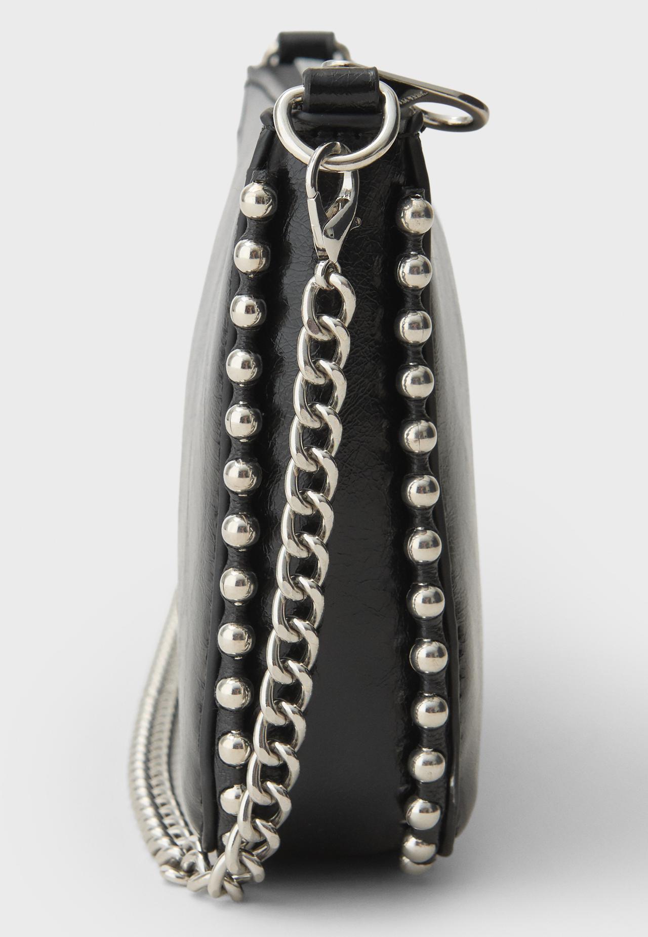 Mini bag with studs — Black