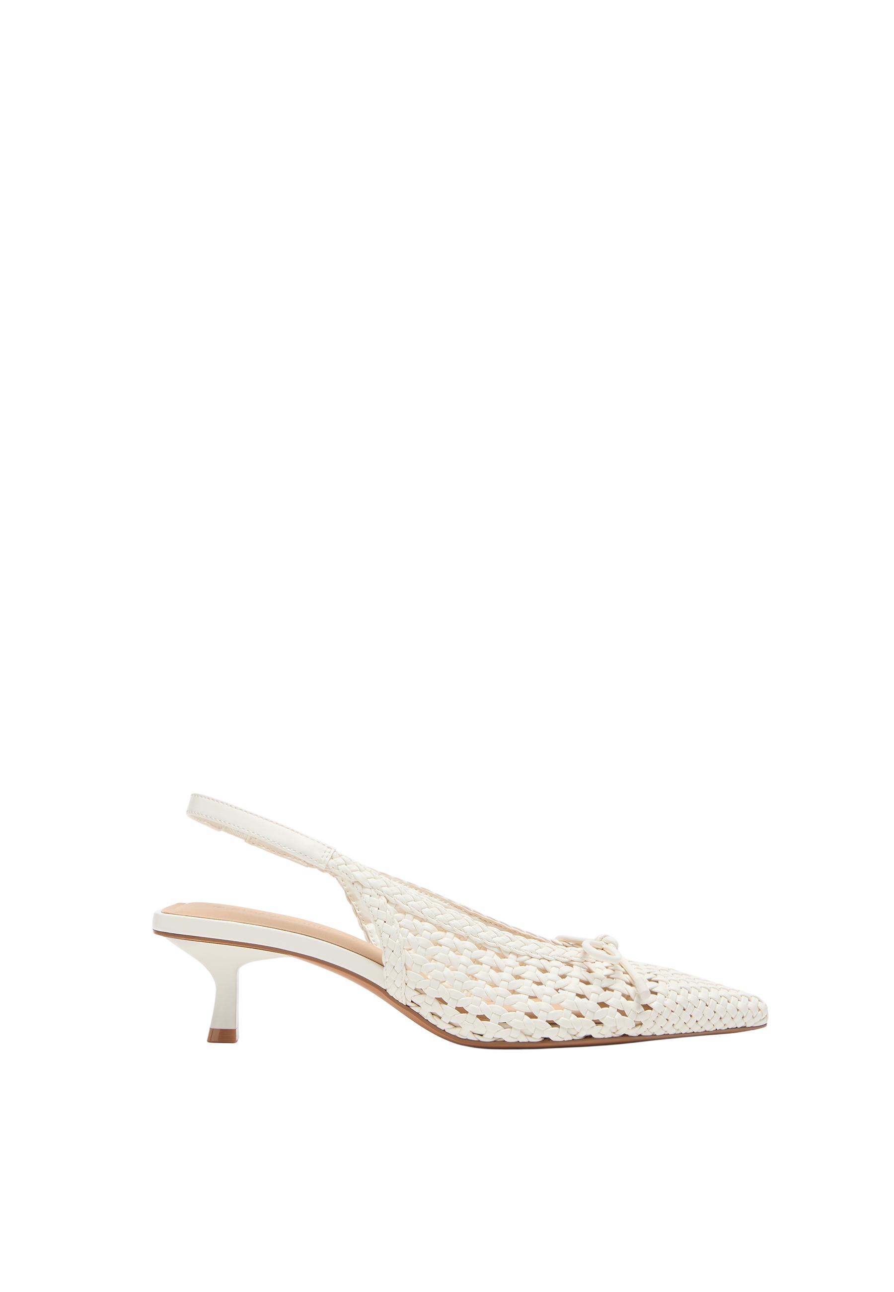 Cut-out heeled shoes — WHITE
