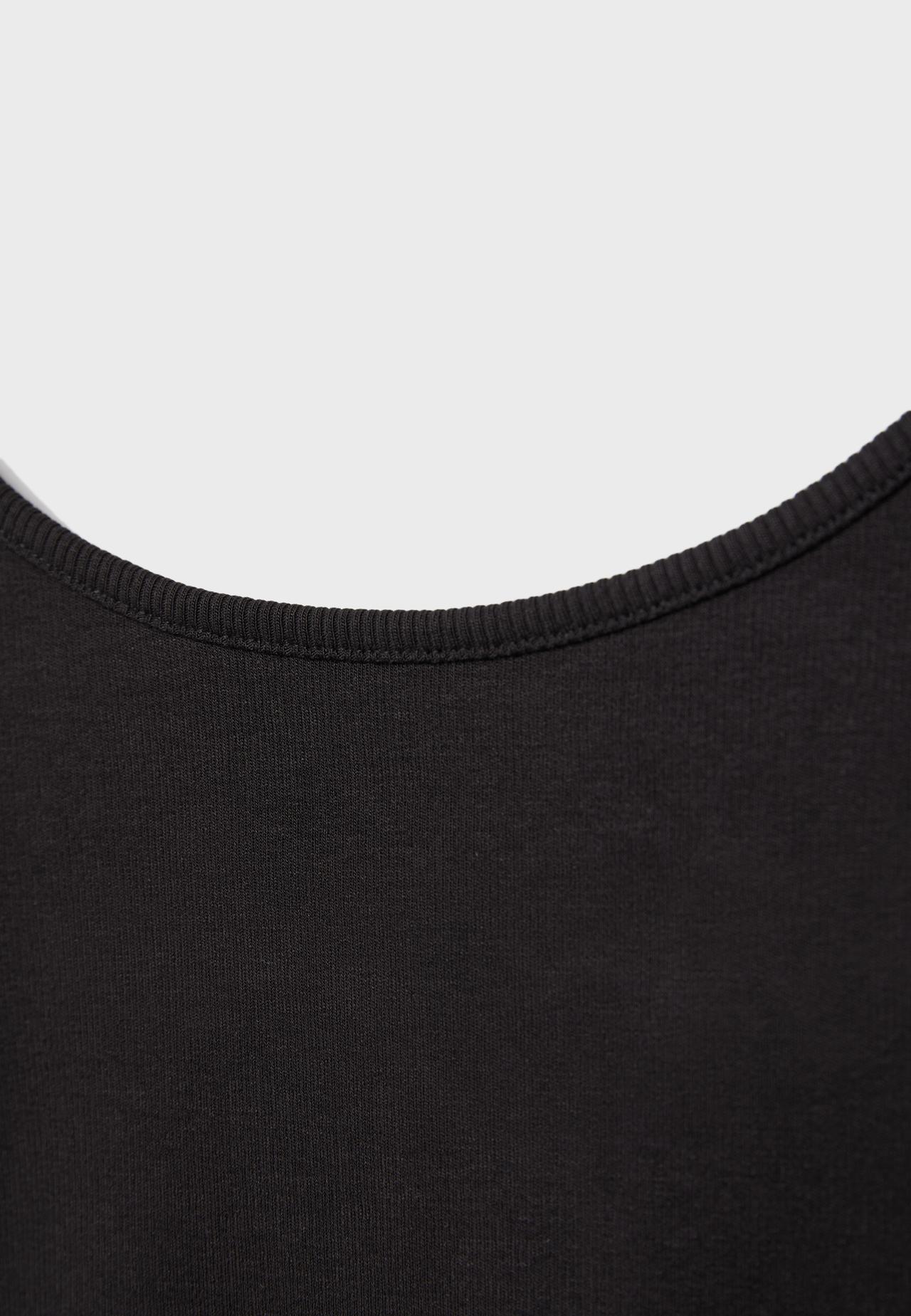 B07 Ribbed strappy top — Black