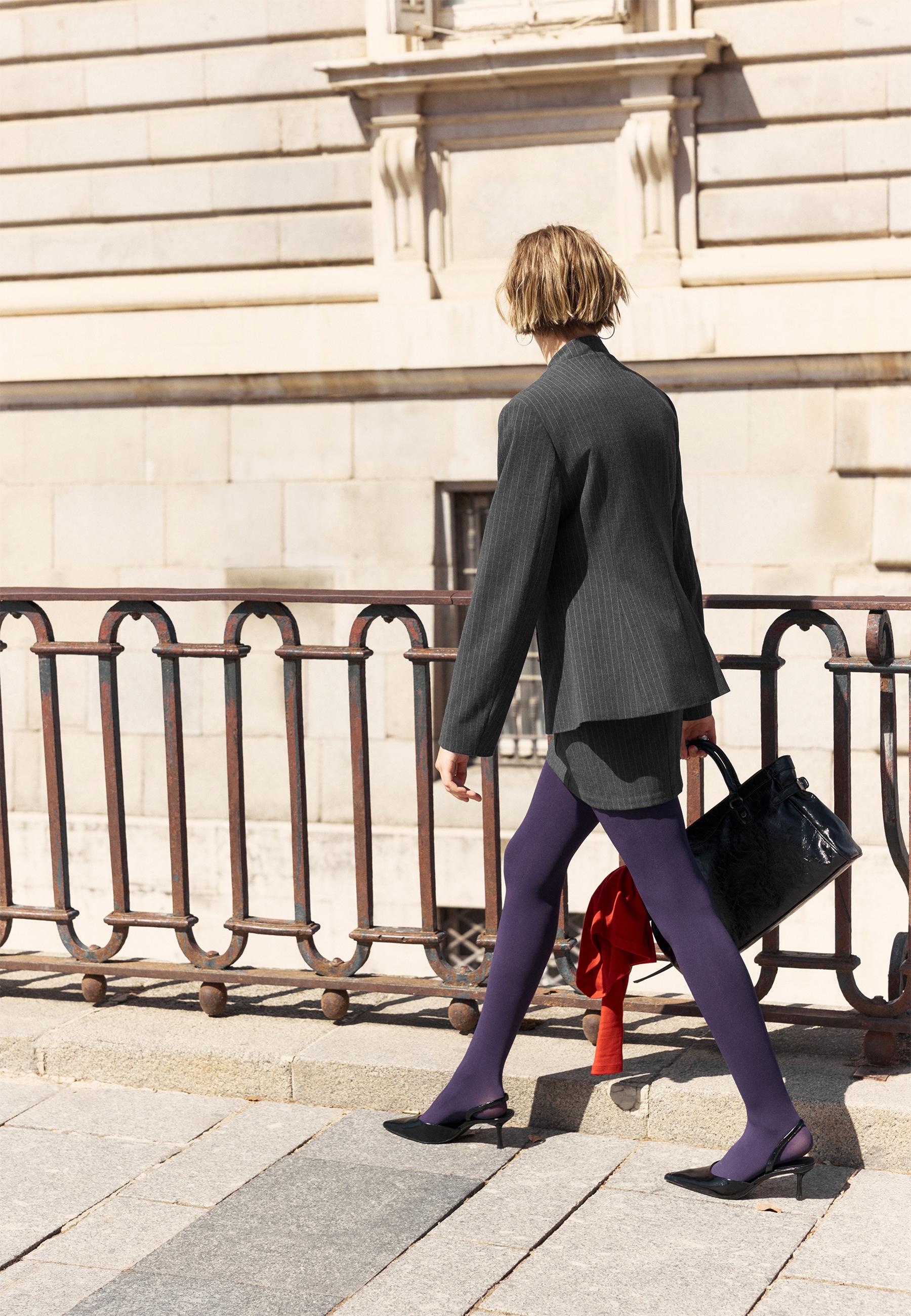 Stradivarius Asimetrik çok düğmeli blazer