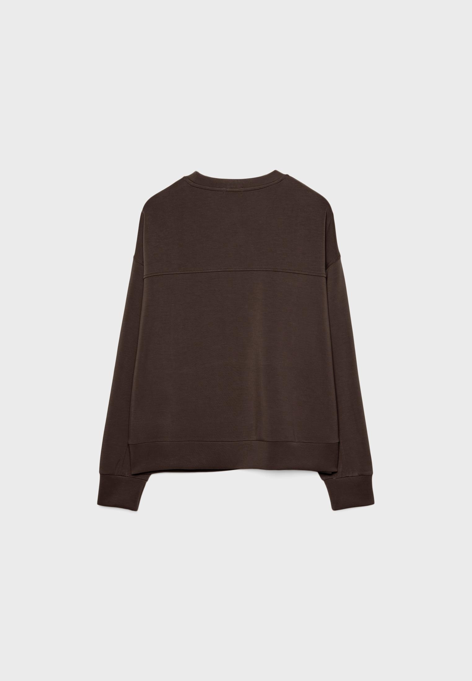 Basic soft-touch sweatshirt — Brown