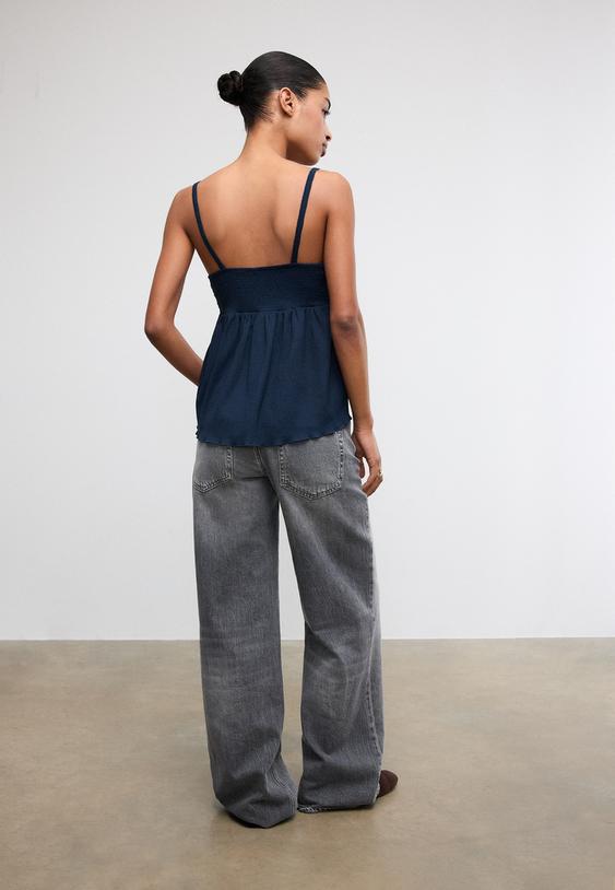 top crochet volantes