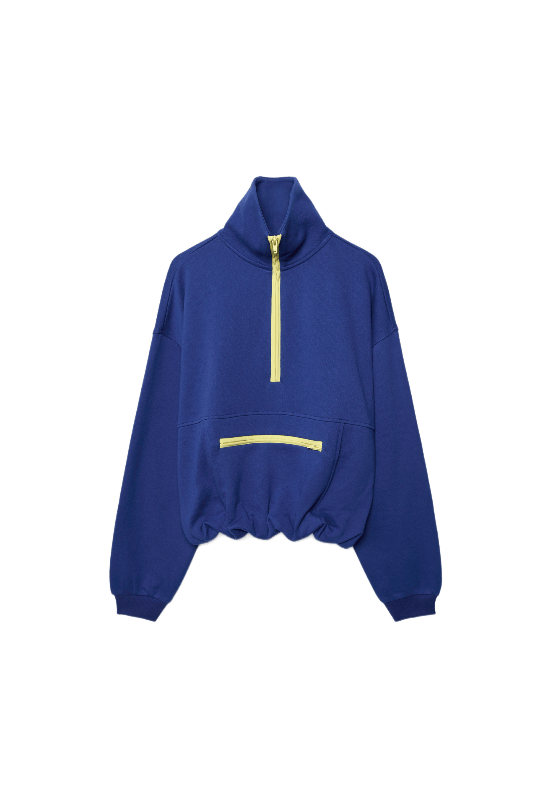 Contrast zip sweatshirt — Royal blue