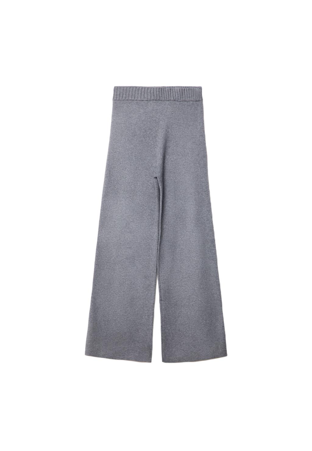 Wide-leg knit trousers