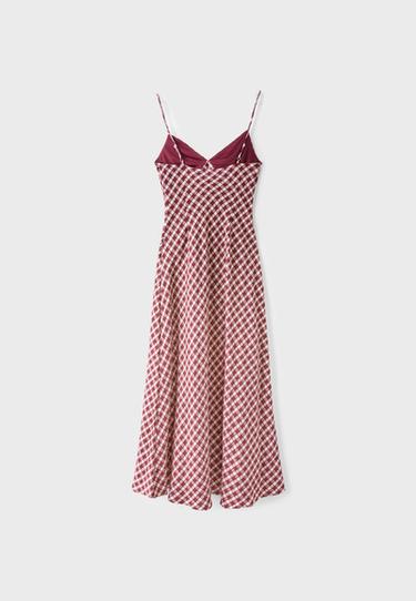 Gingham midi dress — Purple 8