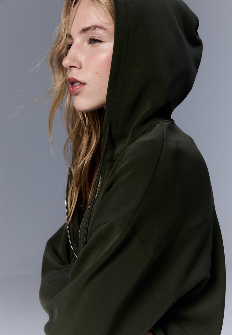 sudadera cremallera tacto suave