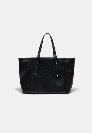 Studded handle shopper bag — Black 1