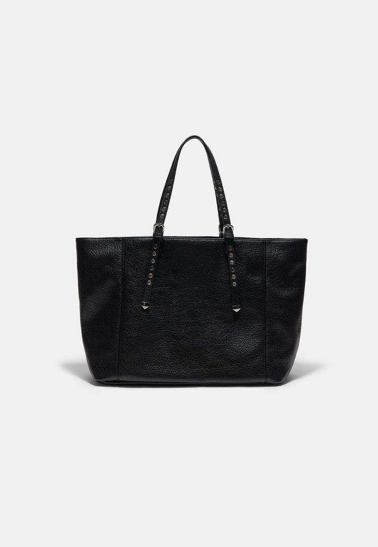 Stradivarius Shopper met handvatten en noppen  Zwart OS