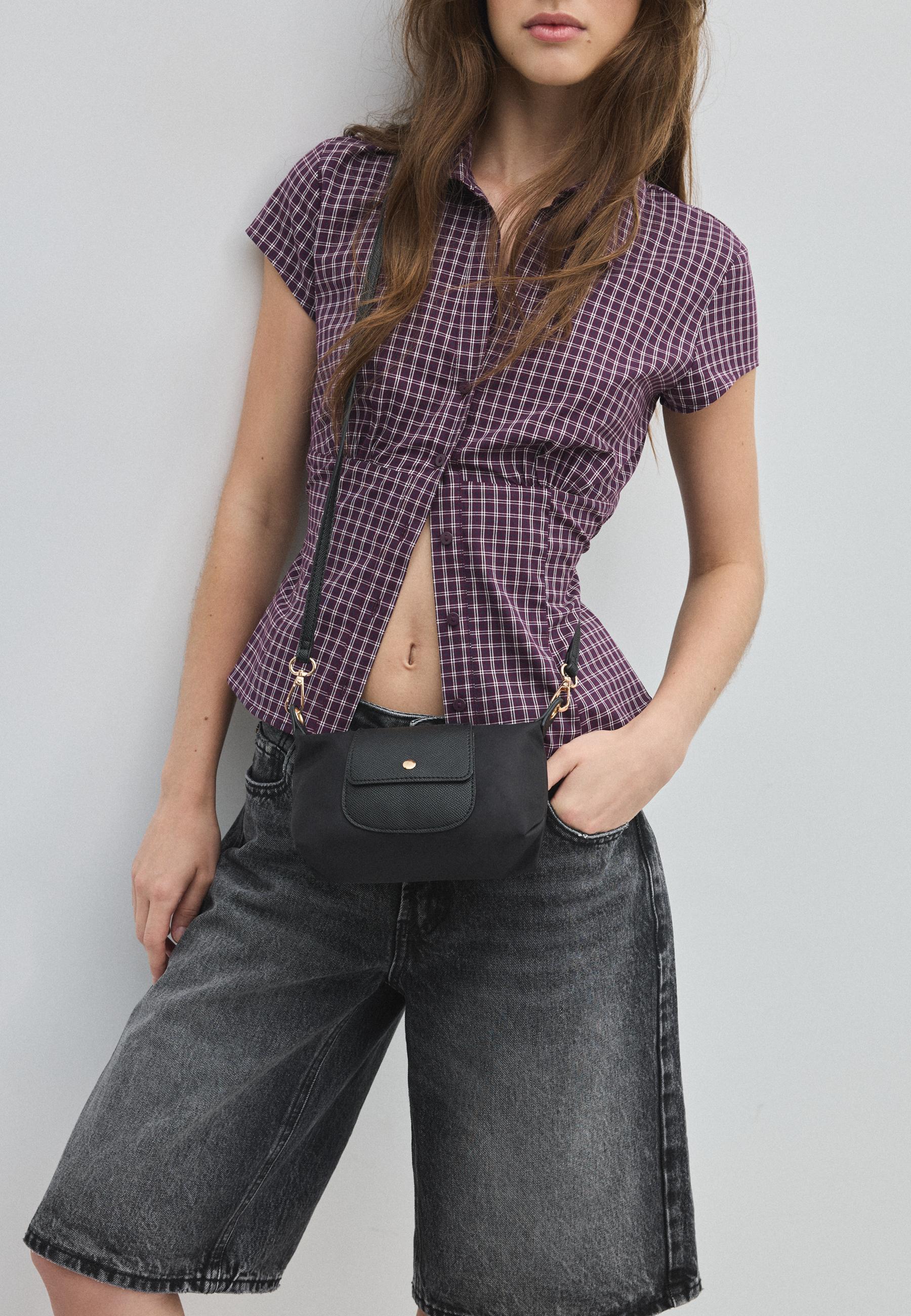 Contrast mini bag — Black