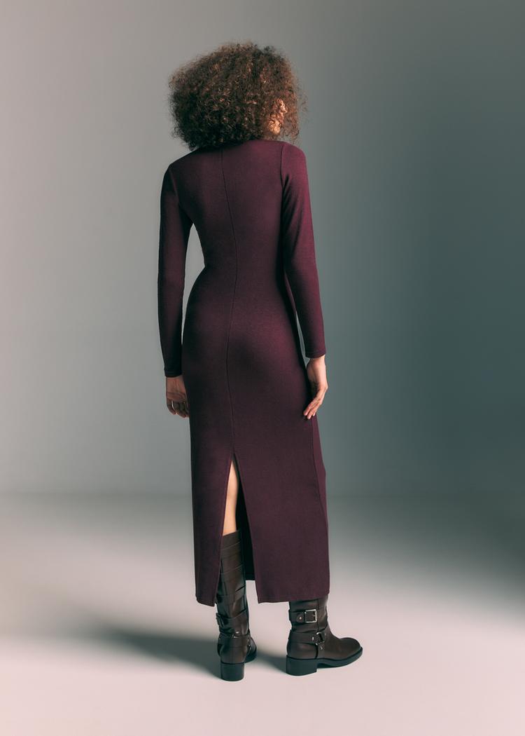 vestido midi de punto