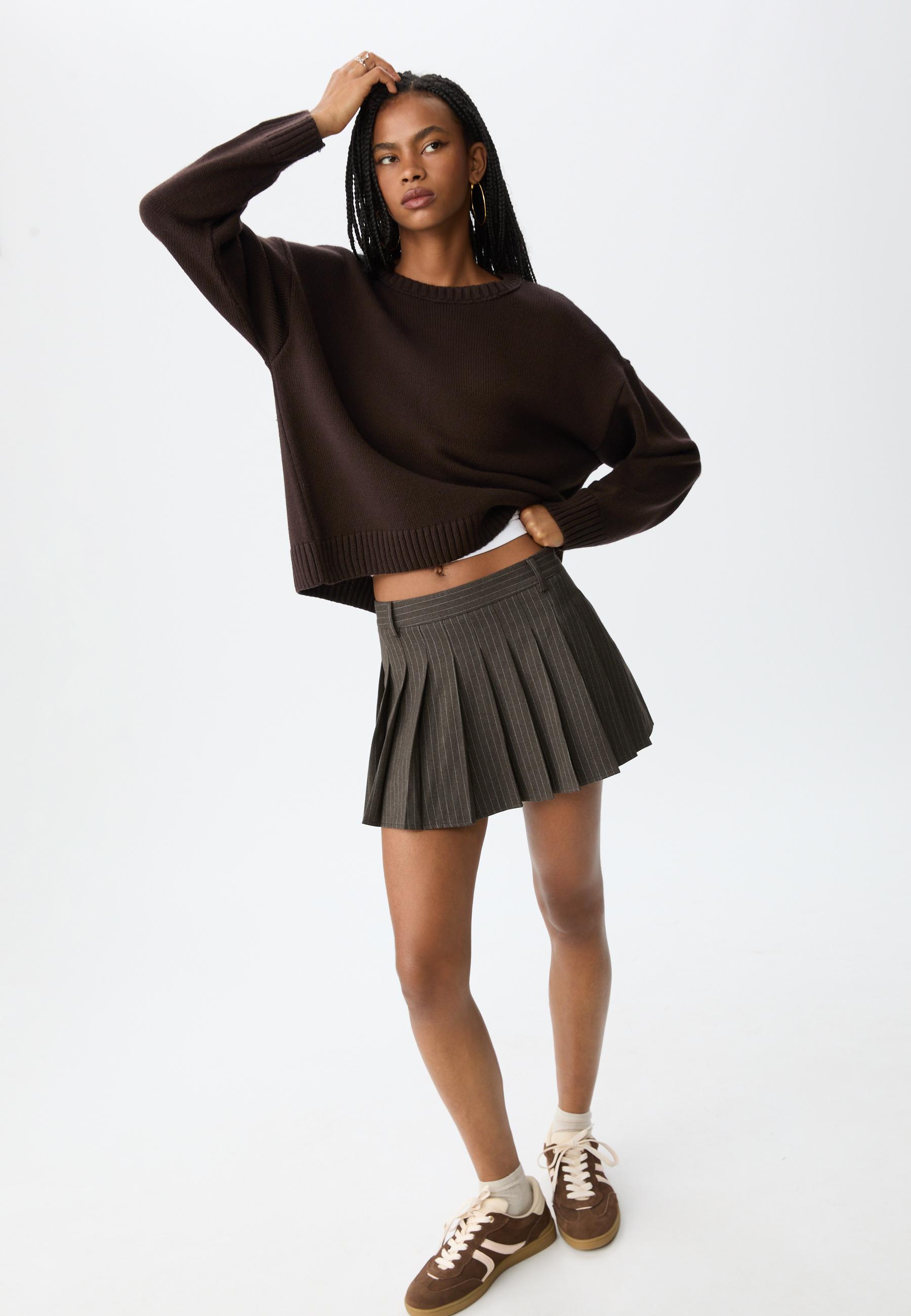 Pull en maille col rond - Pulls et gilets femme | Stradivarius France