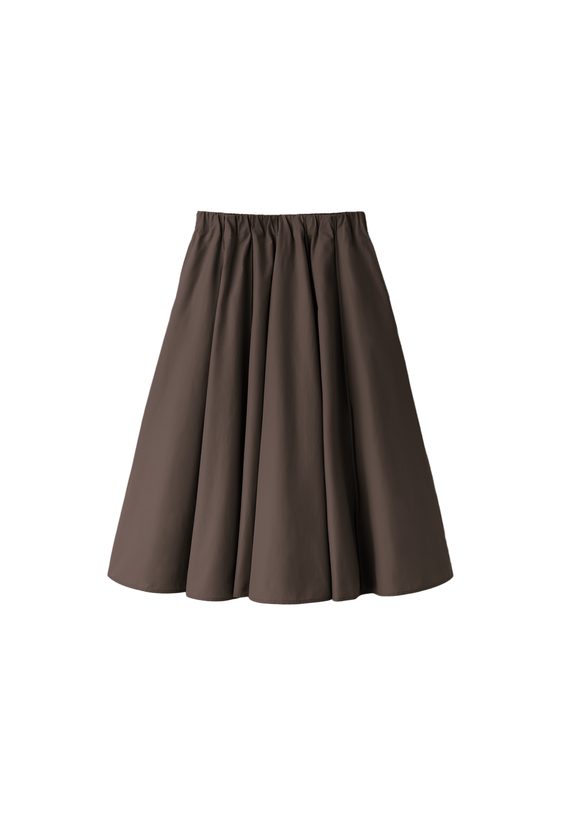 Poplin seam skirt — Brown