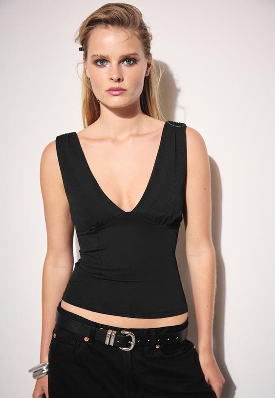 fitted widestrap top