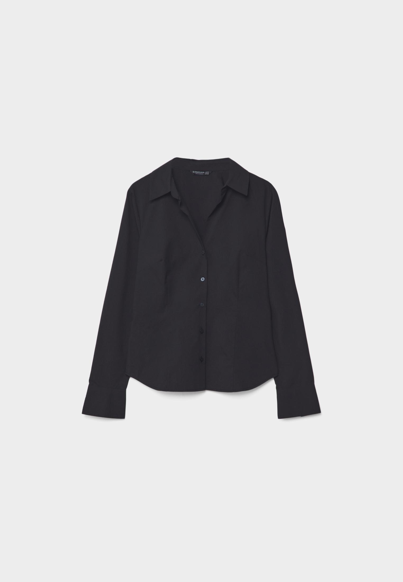 Fitted Basic Shirt — Black
