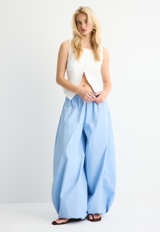 Stradivarius Top À Boutons Texturé Écru L