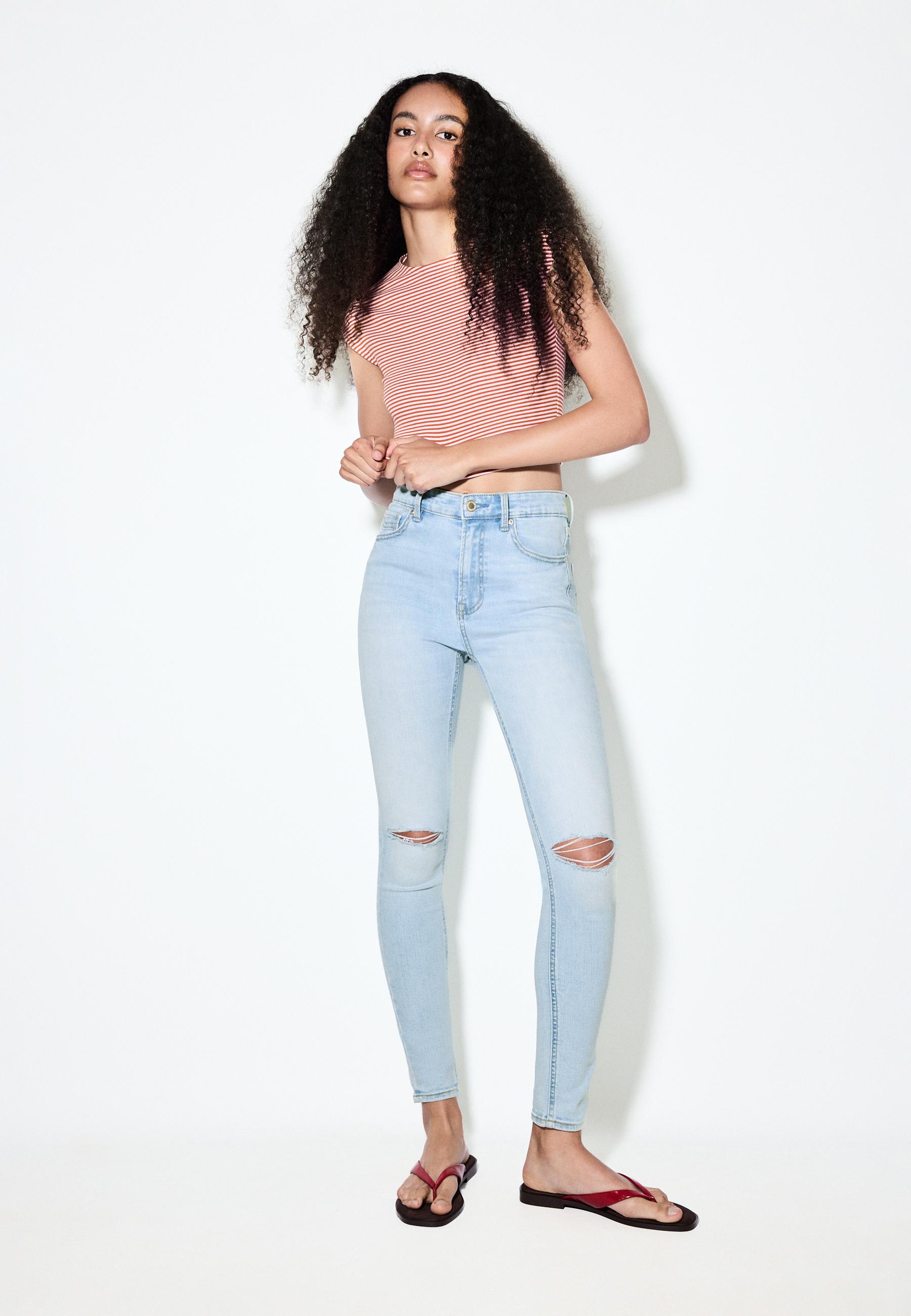 D07 high-waist jeans — LIGHT BLEACH
