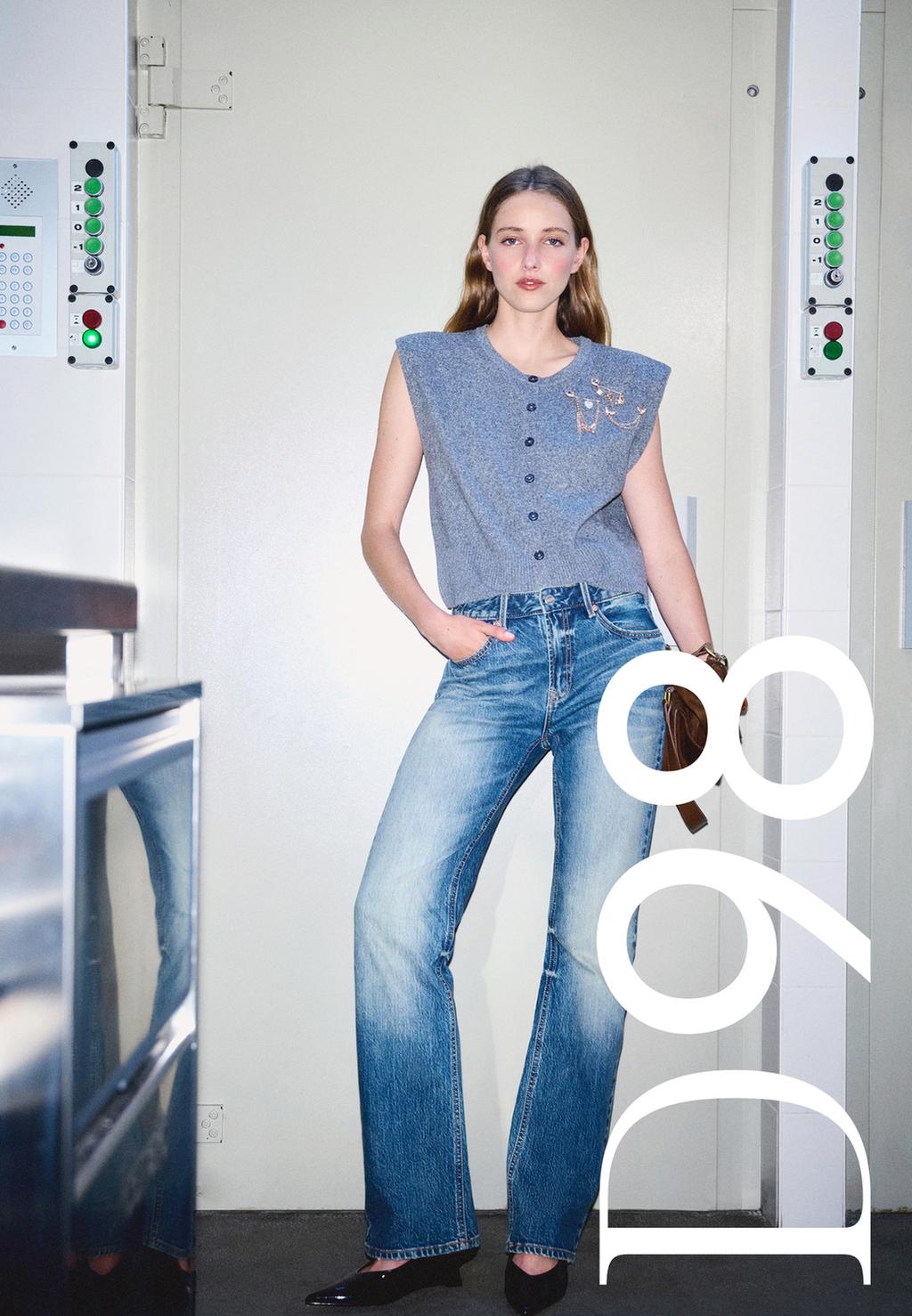 D98 Jeans Straight effetto vintage