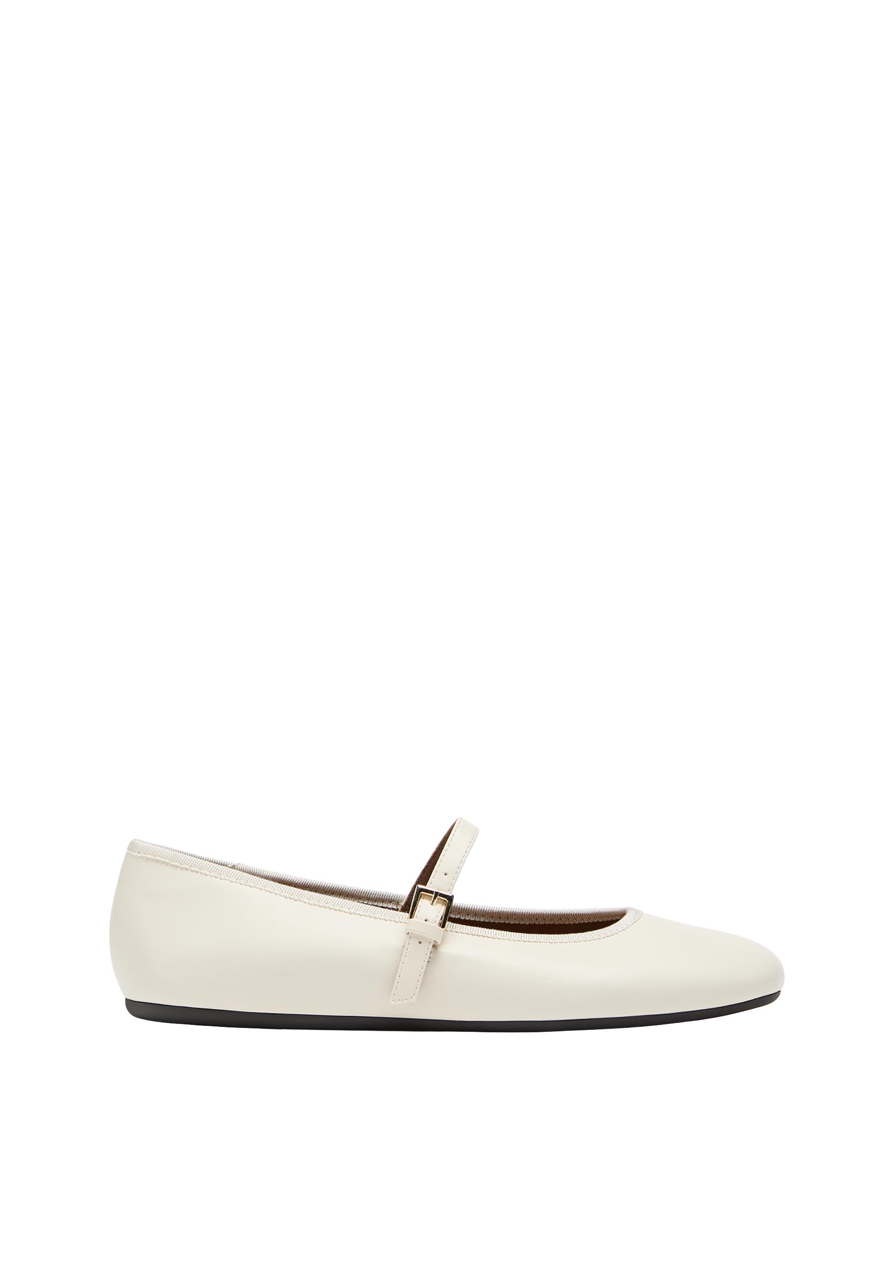 Basic Mary Jane ballet flats — ECRU