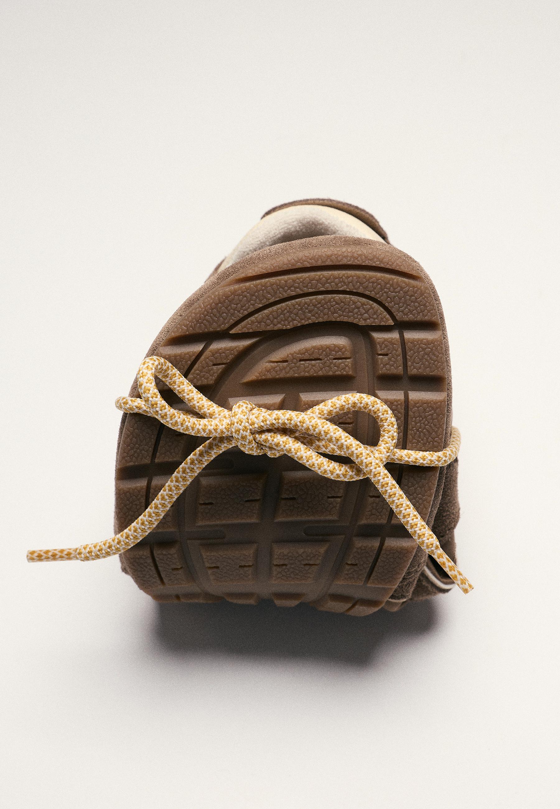 S009 Leather-detail barefoot trainers — BROWN