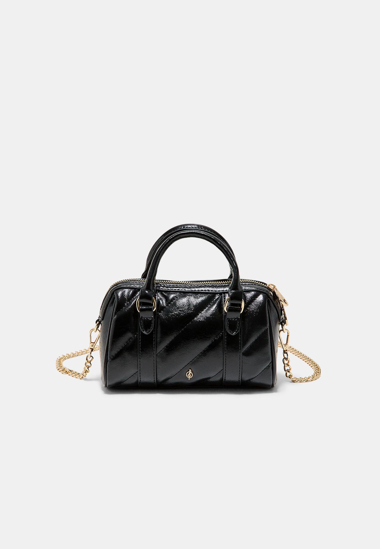 Quilted bowling bag — Black