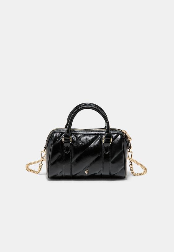 Stradivarius Quilted Bowling Bag Black Os