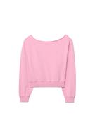 Yıkanmış görünümlü kısa sweatshirt - Görsel 9