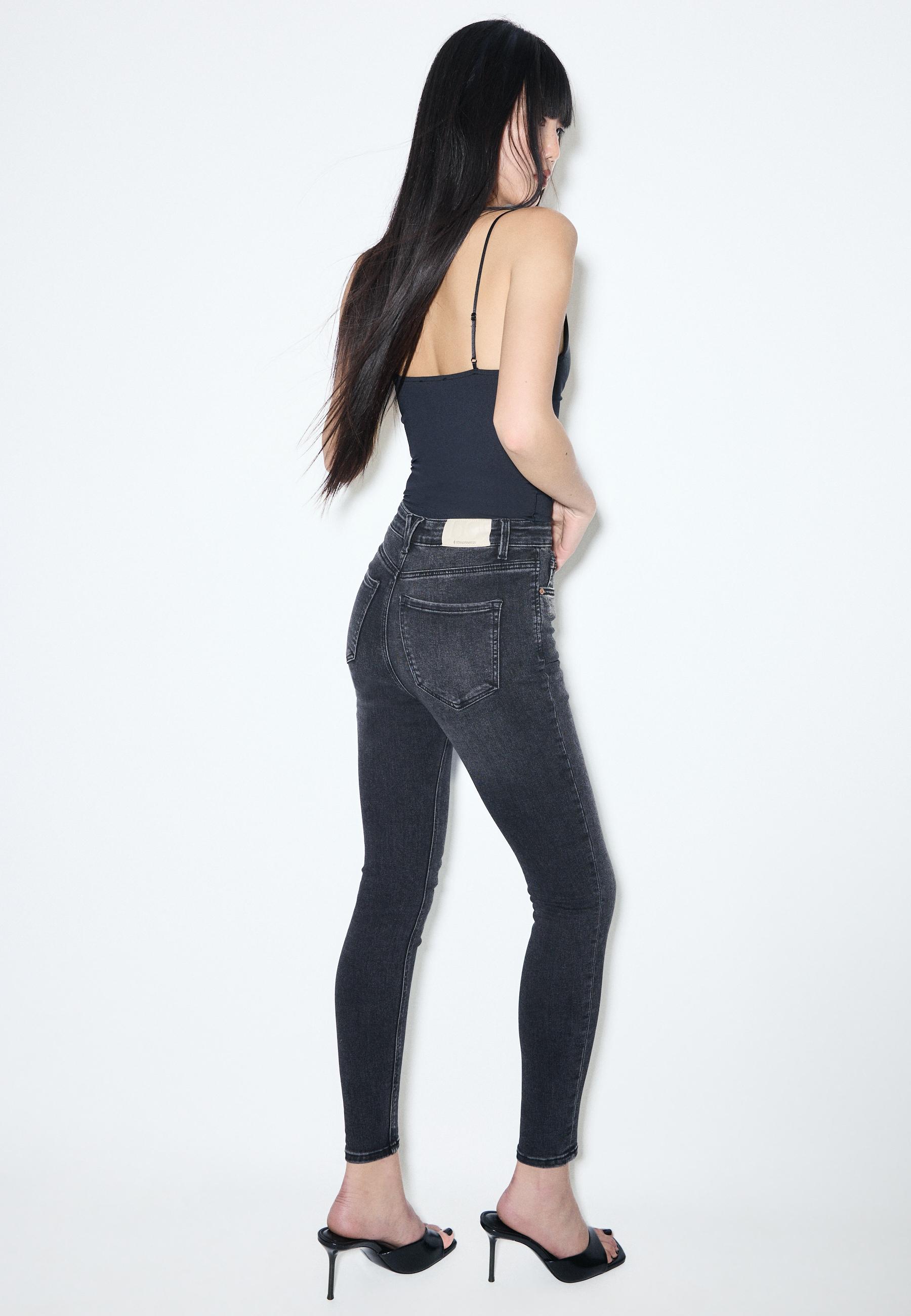 D09 süper yüksek bel skinny jean - Görsel 6